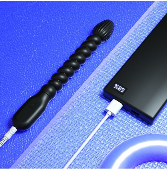 MizzZee - Thread Powerful Vibrating Anal Beads (Chargeable - Black) MizzZee - Thread Powerful Vibrating Anal Beads (Chargeable - Black)